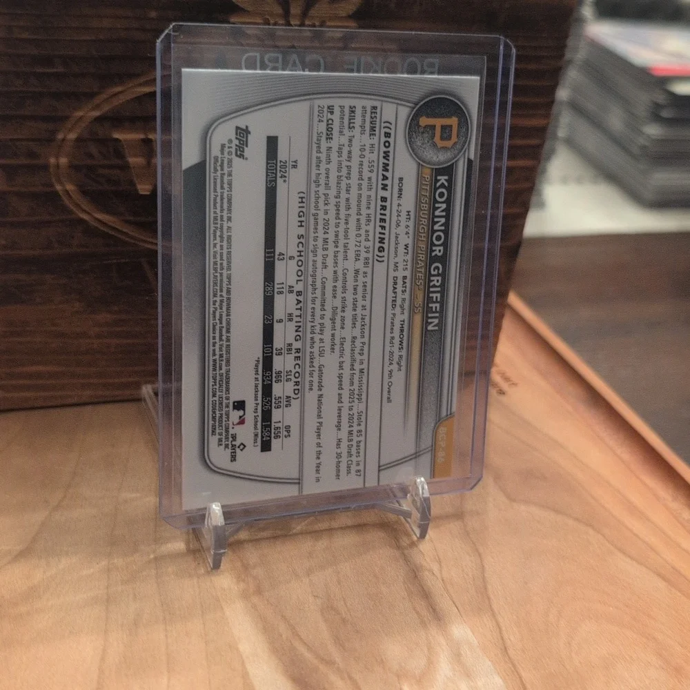 2025 Bowman Chrome Konnor Griffin Rookie Card Mojo Refactor Pirates 🔥🔥🔥 - Picture 3 of 3